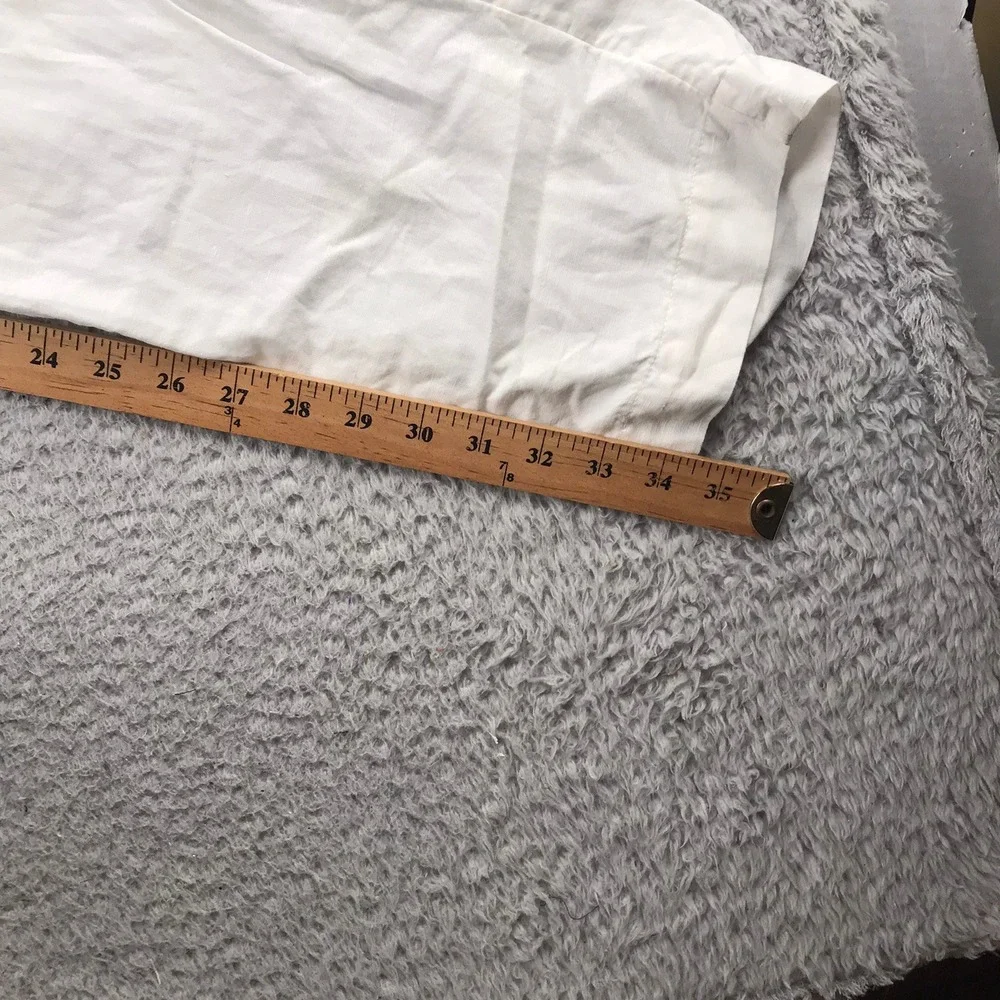 Polo Ralph Lauren Pants Mens 36 (38x34) White Bedford Classic Fit Linen Cotton